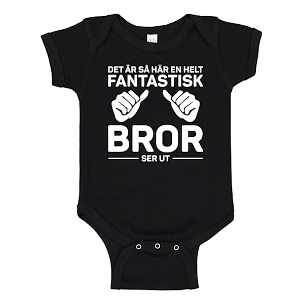 Fantastisk bror - Baby Onesie sort Svart - 6 månader