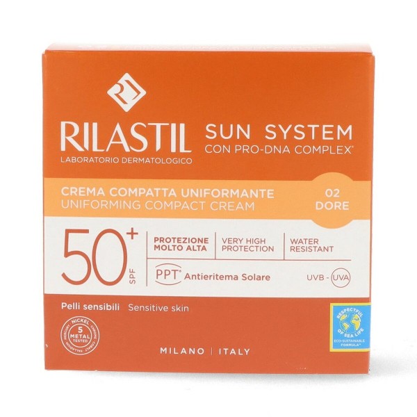 Brunt kompakt pudder Rilastil Sun System Golden 10 g