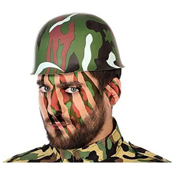 Hjelm Grøn Camouflage (En størrelse)