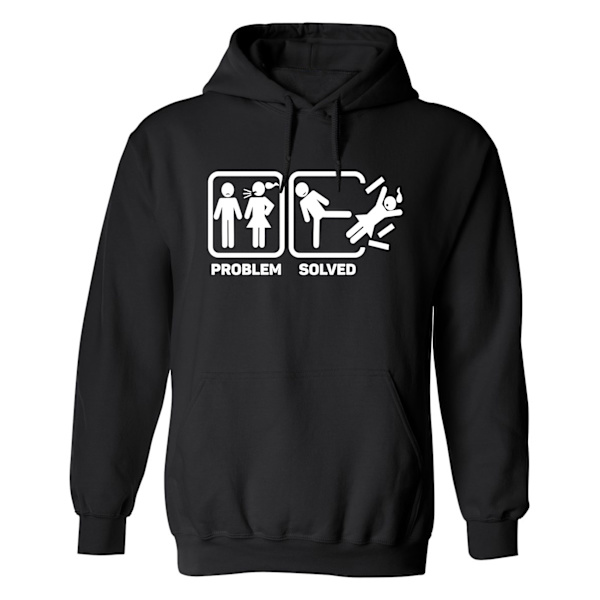 Problem Løst Kæreste - Hættetrøje / Sweater - MÆND Svart - 4XL