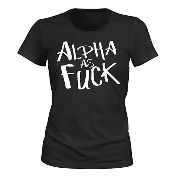 Alpha As F-ck - T-SHIRT - DAME sort XL