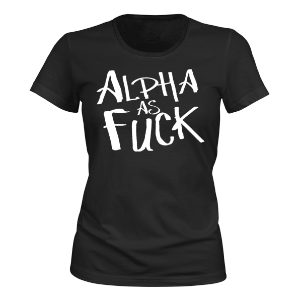 Alpha As F-ck - T-SHIRT - DAME sort XS