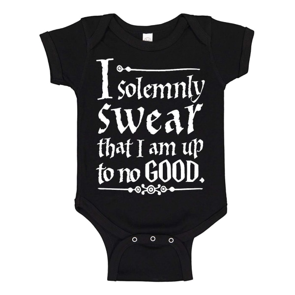 Up To No Good - Baby Body sort Svart - 12 månader