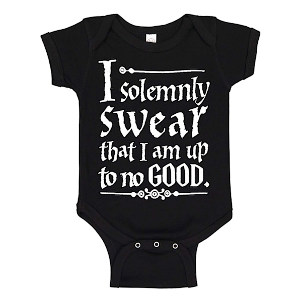 Up To No Good - Baby Body sort Svart - Nyfödd
