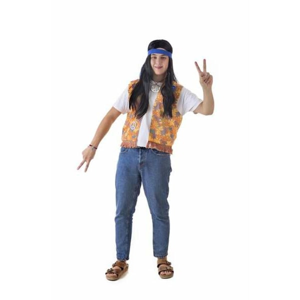 Maskerade kostume voksen hippie (2 dele) L