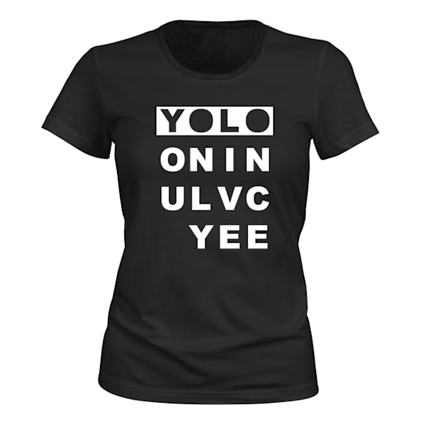 YOLO - T-SHIRT - DAME sort XS