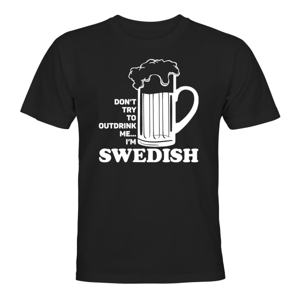 Forsøg ikke at uddrikke mig - T-SHIRT - HERRE Svart - 3XL