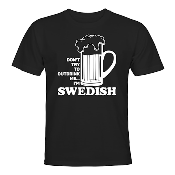 Forsøg ikke at uddrikke mig - T-SHIRT - HERRE Svart - XL