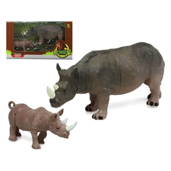 Sæt med vilde dyr næsehorn (2 stk)