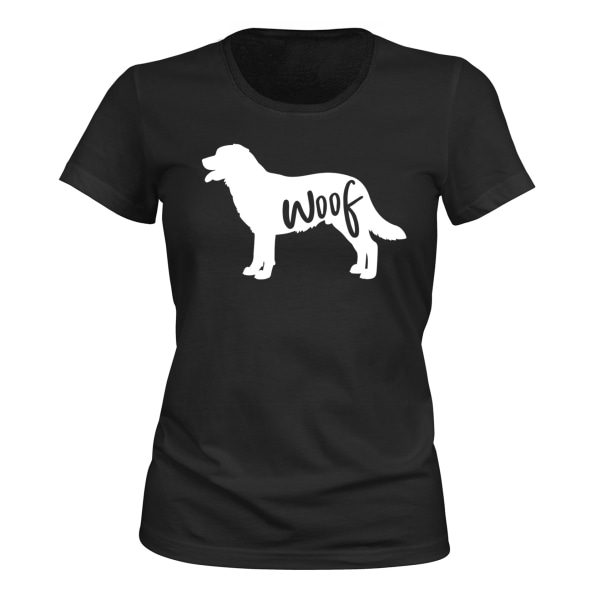 Hund Woof - T-SHIRT - DAM svart XS