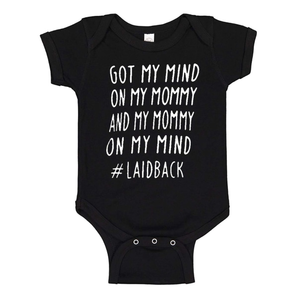 Got My Mind On My Mommy - Baby Body musta Svart - 24 månader