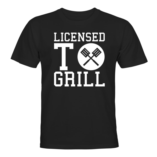 Licenseret til at grille - T-SHIRT - UNISEX Svart - 3XL