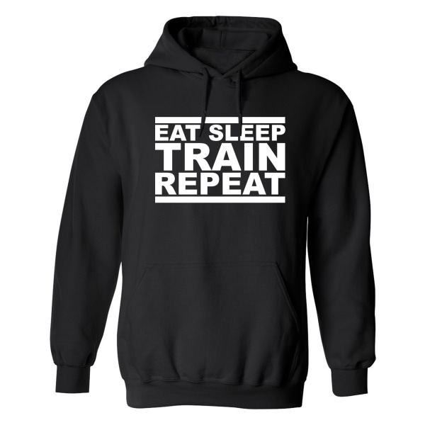 Eat Sleep Train Repeat - Hettegenser / Genser - DAME Svart - 3XL