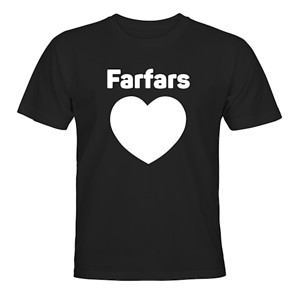 Bedstefars hjerte - T-SHIRT - BØRN sort Svart - 118 / 128