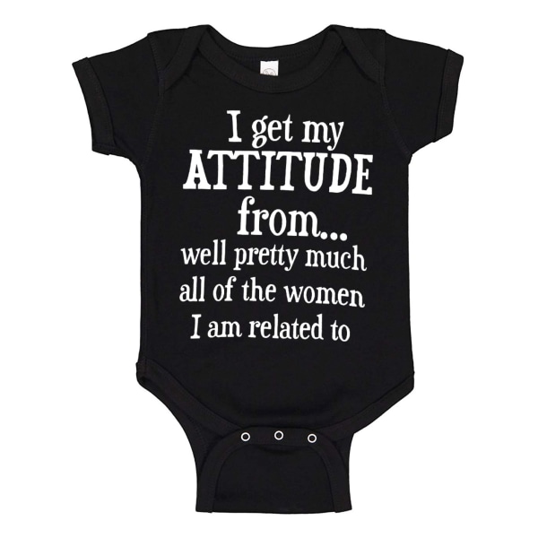 I Get My Attitude From - Baby Body svart Svart - 24 månader