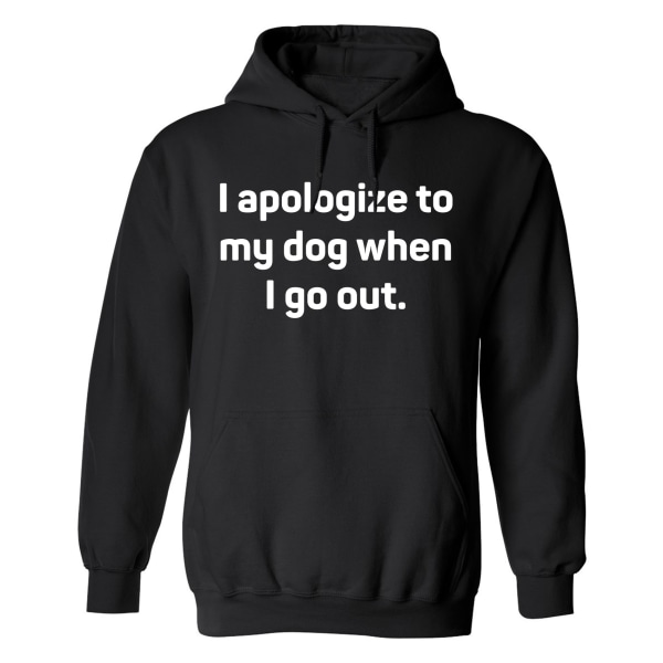 I Apologize To My Dog - Hettegenser / Genser - HERRE Svart - XL