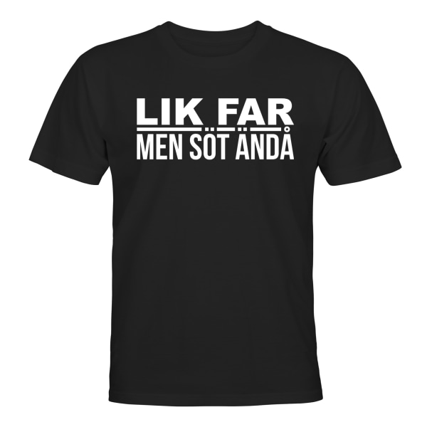 Lik Far Men Söt Andå - T-SHIRT - UNISEX Svart - 3XL