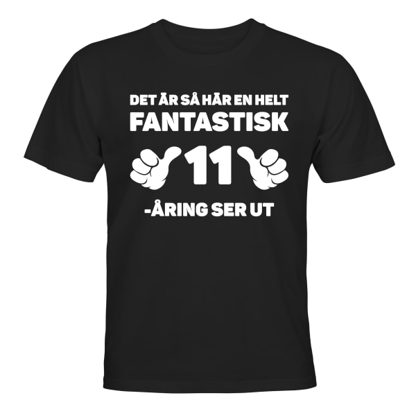 Fantastisk 11-åring Födelsedag - T-SHIRT - BARN svart Svart - 96 / 104