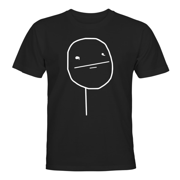 Pokerface - T-SHIRT - HERRE Svart - 5XL