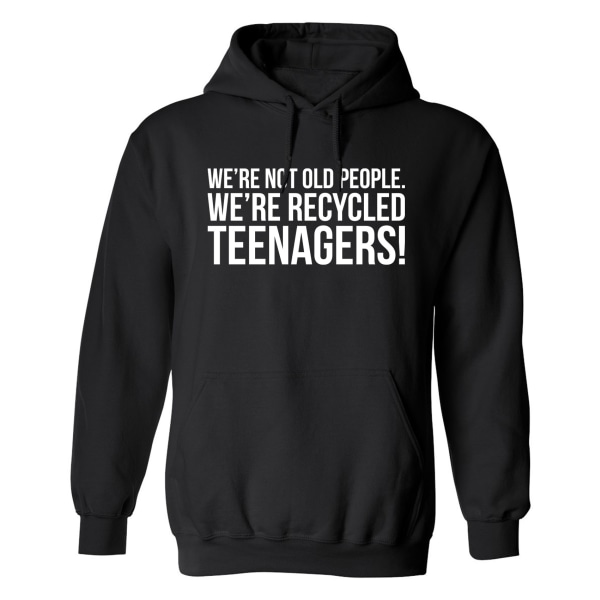 Recycled Teenagers - Hoodie / Tröja - DAM Svart - 5XL