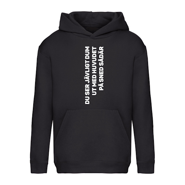 Dum Med Huvudet På Sned - Hoodie / Tröja - BARN svart Svart - 116