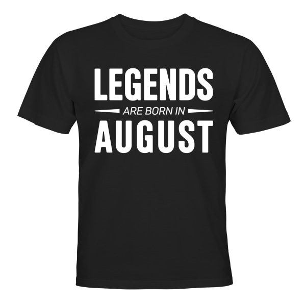 Legender er født i august - T-SHIRT - BØRN sort Svart - 96 / 104