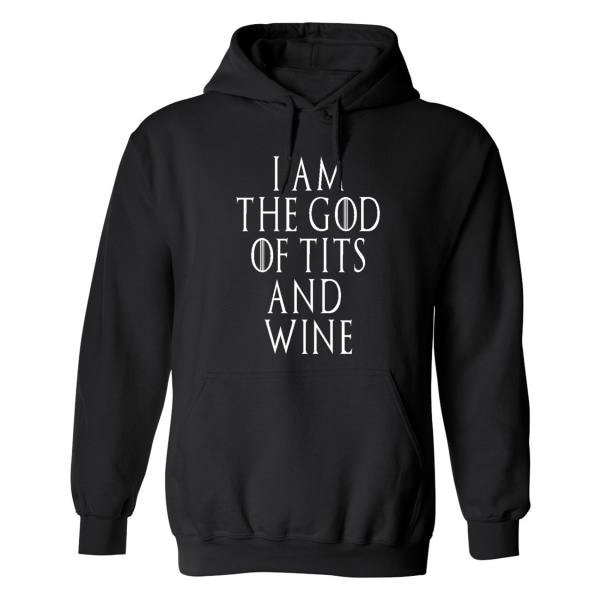 I Am The God of Mes and Wine - Hættetrøje / Sweater - MÆND Svart - 5XL