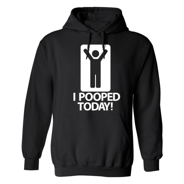 I Pooped Today - Hættetrøje / Sweater - MÆND Svart - 2XL