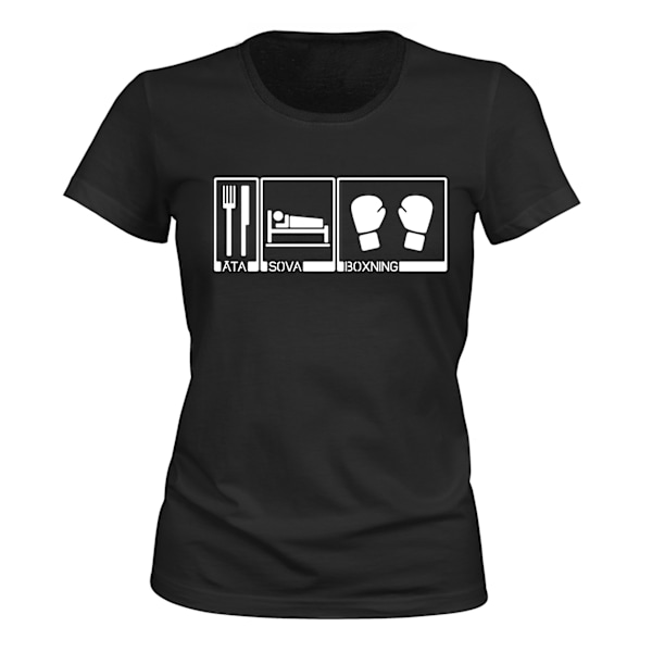 Spis Sleep Boxing - T-SHIRT - DAME sort XS