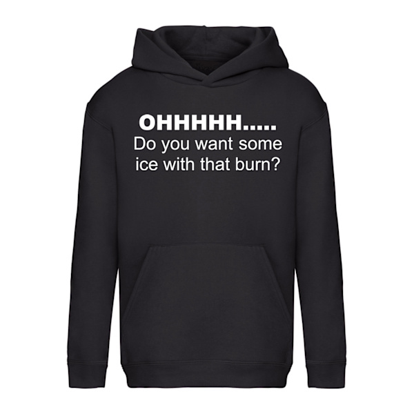 Ice With That Burn - Hættetrøje / Sweater - BØRN sort Svart - 116