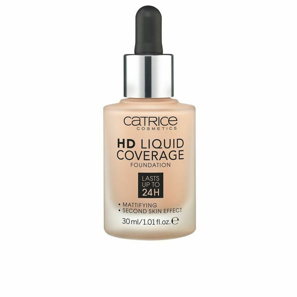 Flytande makeupbas Catrice HD Liquid Coverage Nº 020-rose beige (30 ml)