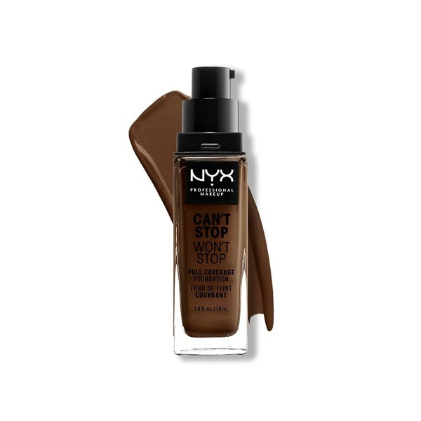 Foundation creme NYX Can't Stop Won't Stop kastanje 30 ml
