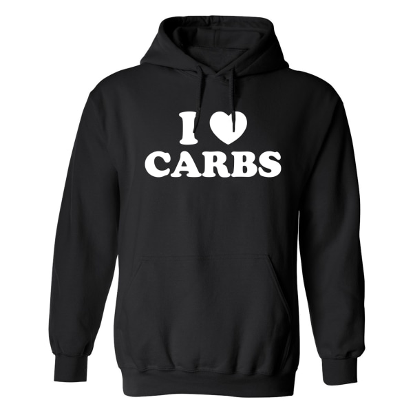 I Love Carbs - Hættetrøje / Sweater - KVINDER Svart - 5XL