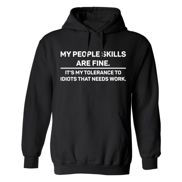 My People Skills Are Fine - Hoodie / Tröja - HERR Svart - 5XL