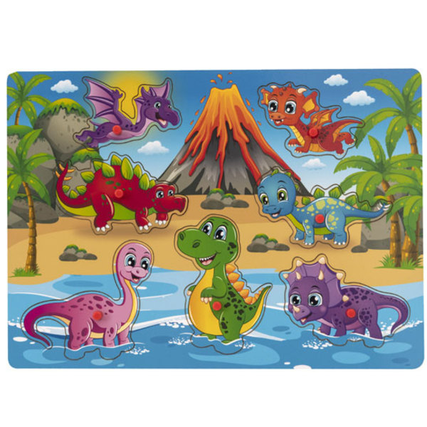 WOODEN PEG PUZZLES Dinosaurie