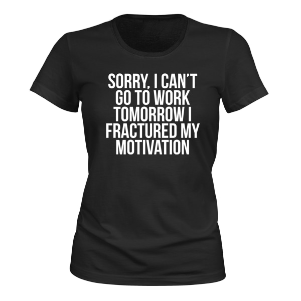 Fractured My Motivation - T-SHIRT - DAM svart XXL