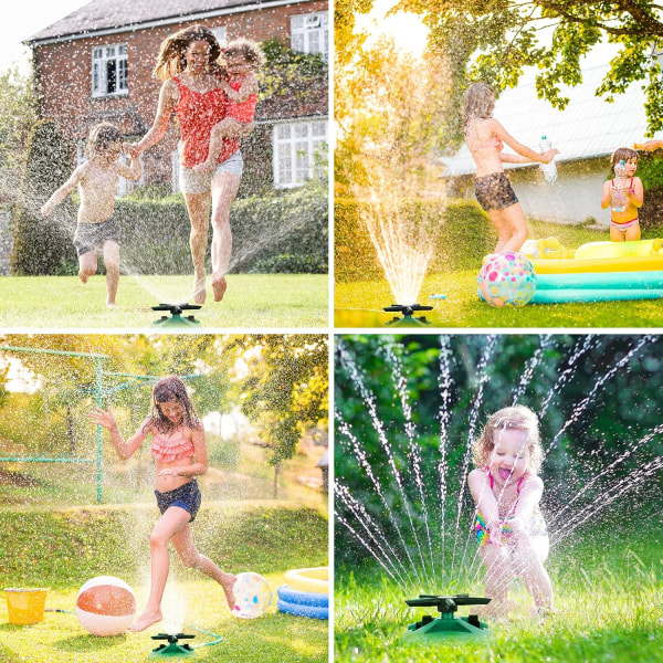 Trädgårdssprinkler, automatisk gräsbevattningssprinkler 360 graders 5-arms roterande sprinklersystem, läckagesäker design, slang enkel att ansluta