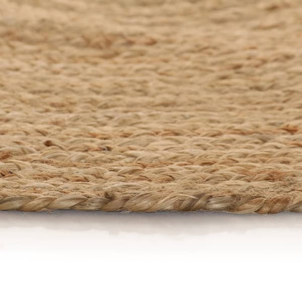 vidaXL Jutematta Flätad Rund 150 cm beige Beige