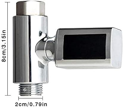 Digital LED termometer brusehoved til babybadekar - Roterende termometer - Visuel til hane og brusehoved