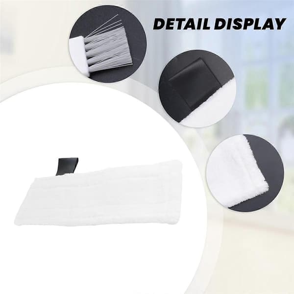 Udskiftningspude til dampmoppe, mikrofiber, vaskbar moppeklud til Black&decker Fsm1610