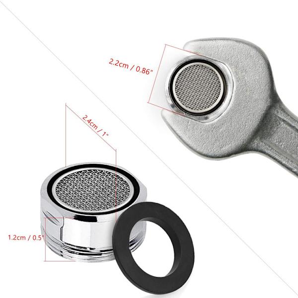 4 kpl veden säästösuutin suodatinverkko hana pää suutin ilmastimen vaihto-osat lisätä suutin DIY keittiö kylpyhuone suihku allas Basi (22mm uroskierre)