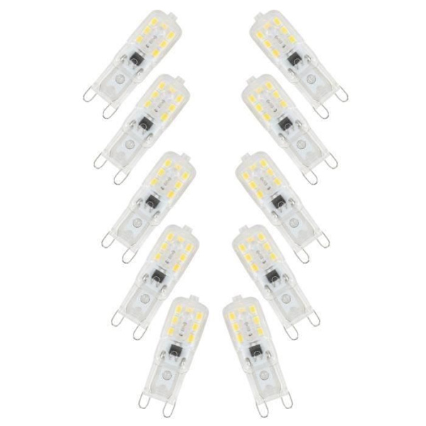 10 X G9 5W Himmennettävä LED-kapselilamppu lampun vaihtoon AC220-240V, valkoinen