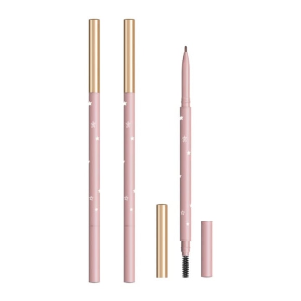 3st Brow Pencils, Professional Makeup Micro Fine Tip Eyebrow Pencil with Brow Brows, Dark Brown Double Ended Eyebrow Penna