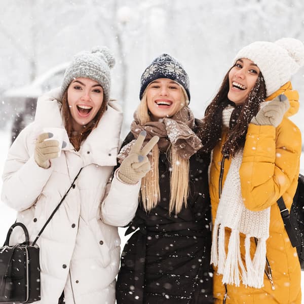 Damvantar Vinter Varma Touchscreen Handskar, Termiska Stickade Mjuka Fleecefodrade Handskar Vinter Texting Handskar Elastisk Manschett Anti-Slip Handskar Beige