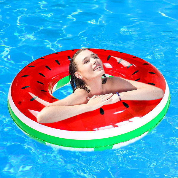 Oppblåsbar svømmering, svømmebasseng for voksne, Pool Float Solsenger Tube, Water Fun Beach Party Leker for voksne 95 cm