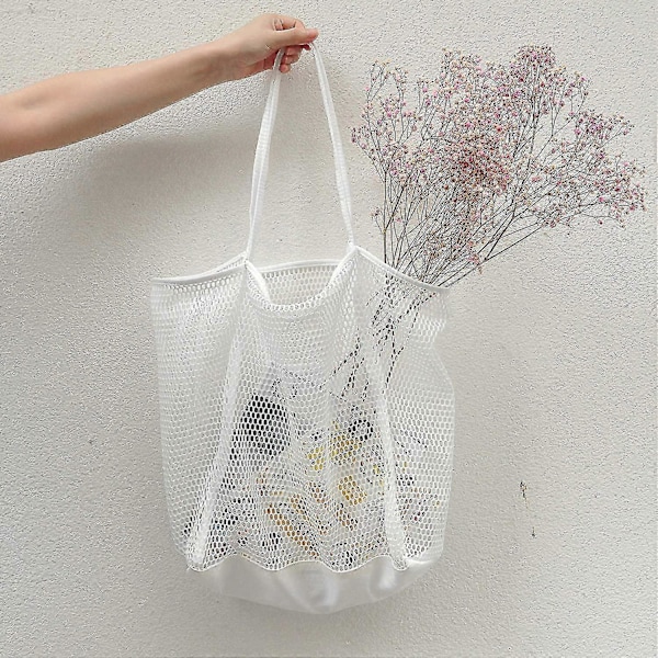 Mesh Strandtaske, Hvid