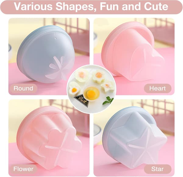 Egg Poaching Cups Egg Steamed Bakeware Pudding Mold Cooking Tools for Kitchen 4PCS egg boiler Green