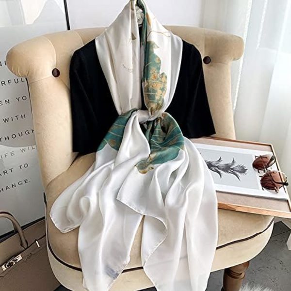 Sidenhalsdukar för kvinnor, stora sidenhalsdukar för kvinnor, snygg sidenhalsduk för hår, stöld, sidenhalsduk, halsscarf, pashmina, lång halsduk, lätt