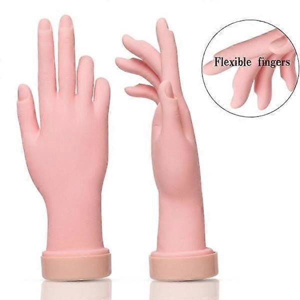 Nagelträning hand - falsk hand för nagelkonst - Silikon Beige