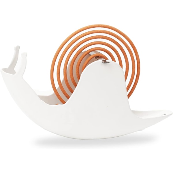Myggspiralholder i jern, brannsikker røkelsesbrennerbrakett, dyremyggspiralholder, hengende spiralstativ for hjemmekontor (hvit)